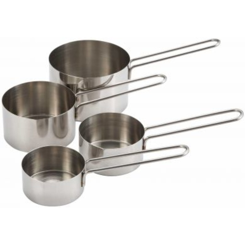 Winco  Measuring Cup Set, S/S, Set of 4, MCP-4P