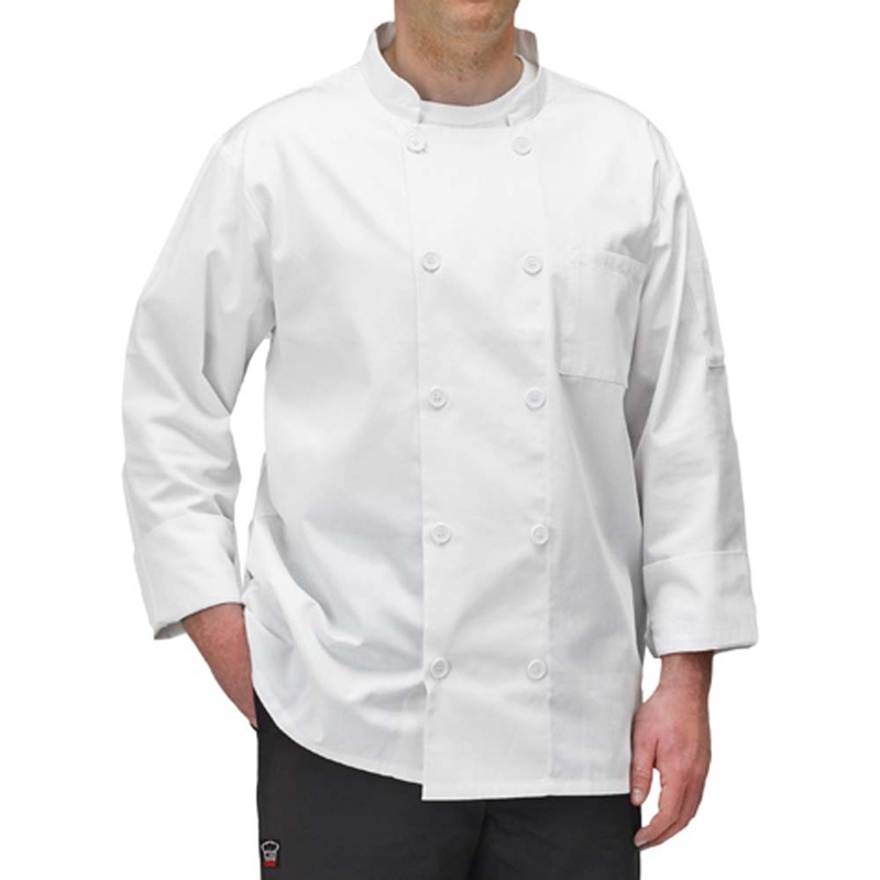 Winco XXL White Chef Jacket UNF-5WXXL