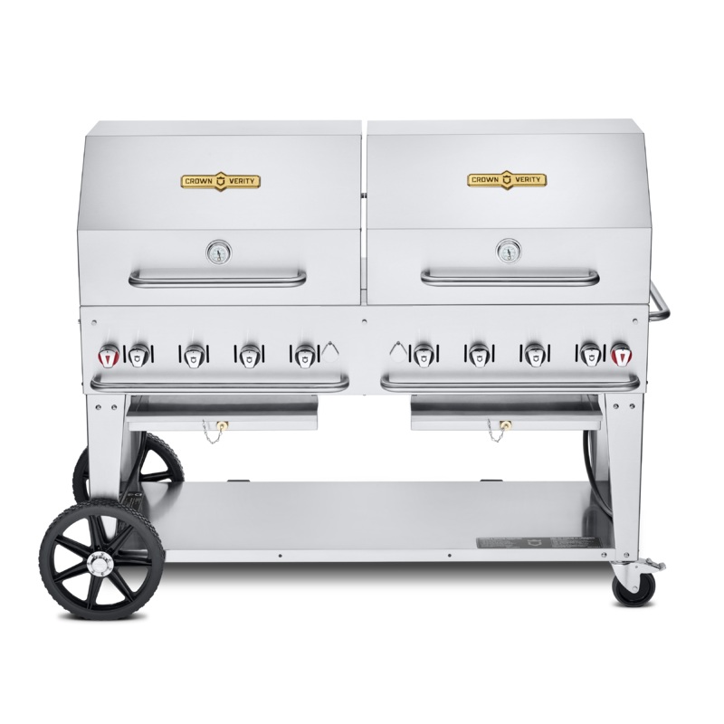 Crown Verity 60" Mobile Grill + Two RollDome Package