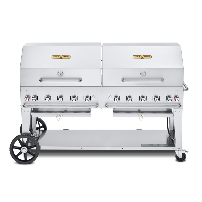Crown Verity 72" Mobile Grill + RollDome Package