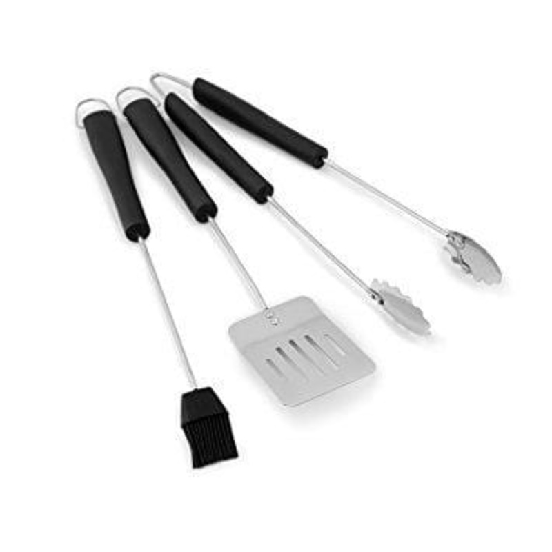 GrillPro 3-Piece Metro Black Stainless Steel Tool Set With Accents - 42120