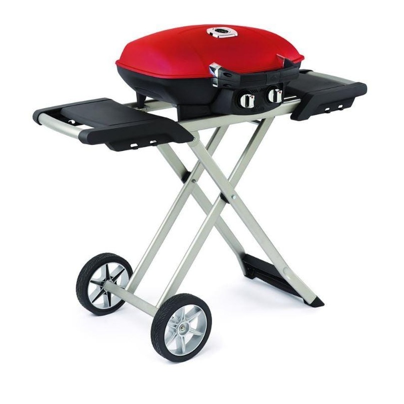 Napoleon TravelQ 285 X Portable Grill + Scissor Cart & Griddle (Red) - TQ285X-RD-1-A