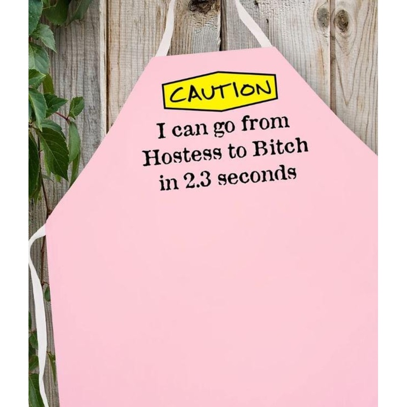 LA Imprints Attitude Apron - Hostess to B!tch