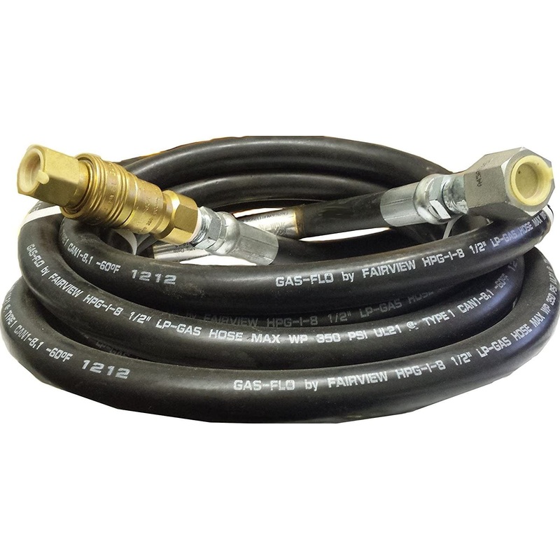 Easy Radiant Works 15'x1/2" Neoprene Flexible Gas Connector + 1/2" Quick Disconnect - PH-500
