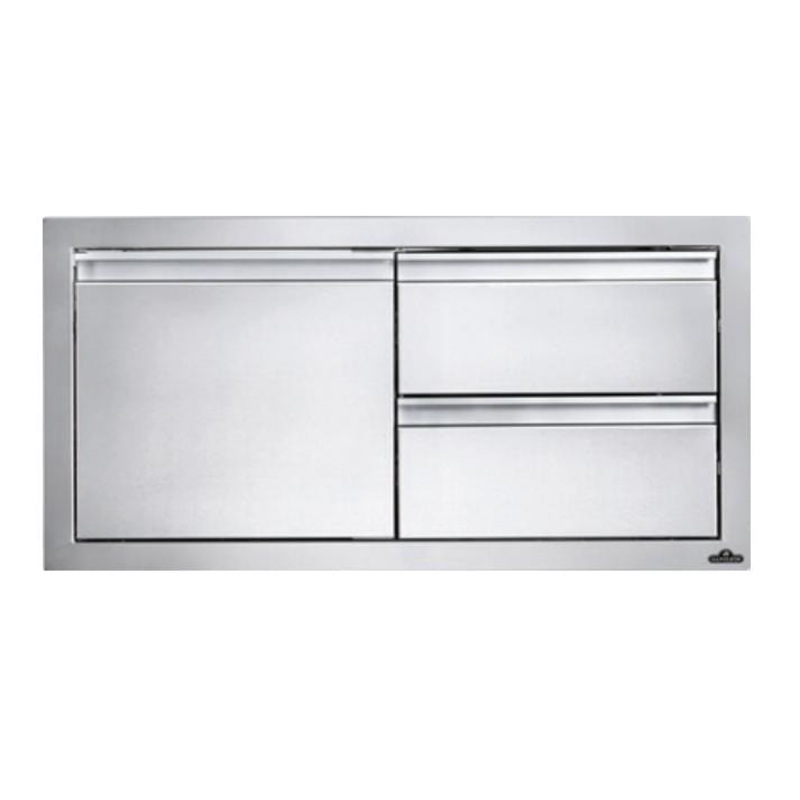 Napoleon Single Door + Double Drawer Cabinet (36" x 16") - BI-3616-1D2DR