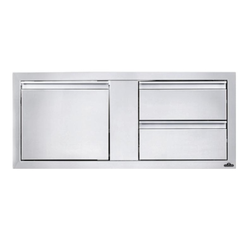 Napoleon Single Door + Two Drawer Cabinet (42" x 16") - BI-4216-1D2DR