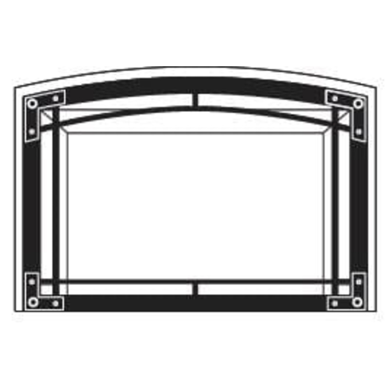 Regency Vignette Metallic Black Decorative Arched Faceplate (Horizon L/HRI6E) - 299-845