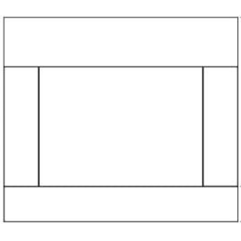 Regency Verona 54 Pure Black Glass Surrounds - 4 Piece Design (Horizon HZ54E) - 478-951