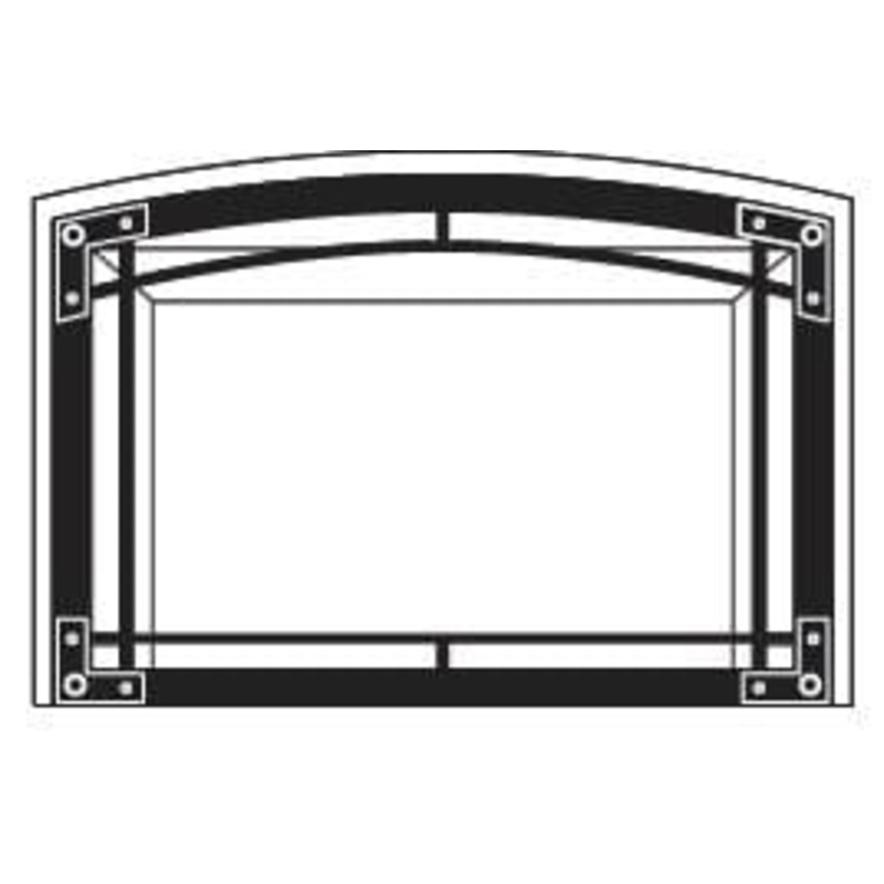 Regency Vignette Decorative Arched Metallic Black Faceplate (L/HRI3E) - 717-845