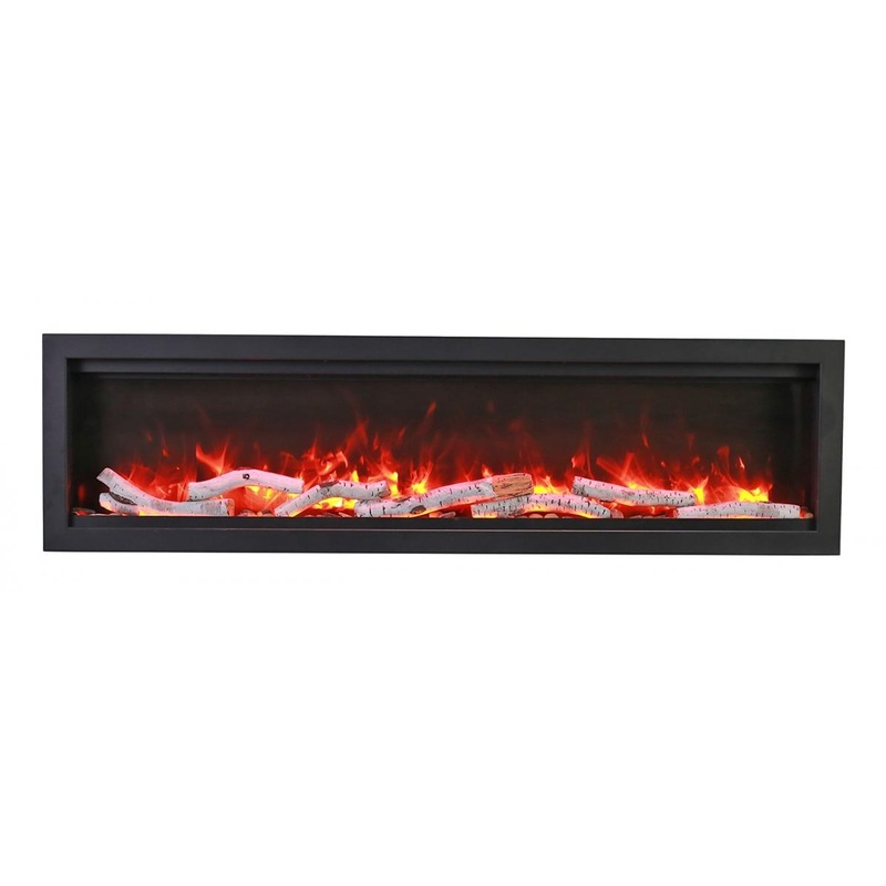 Amantii Symmetry Bespoke 74 Indoor / Outdoor Built-in Electric Fireplace
