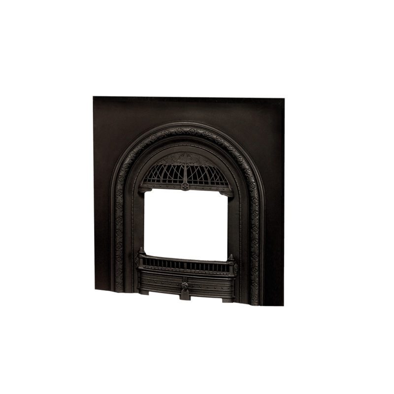 Valor Black Windsor Arch Front w/ Cast Iron Plate (ZC Portrait Series) - 539AFBv2