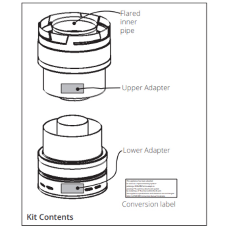 Valor Direct Vent Adapter to 5 B-Vent - DVA5BV