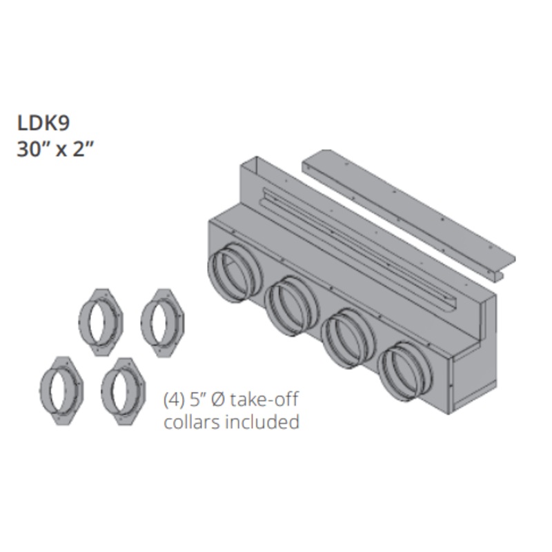 Valor 30" Plenum, 4" collars - LDK9