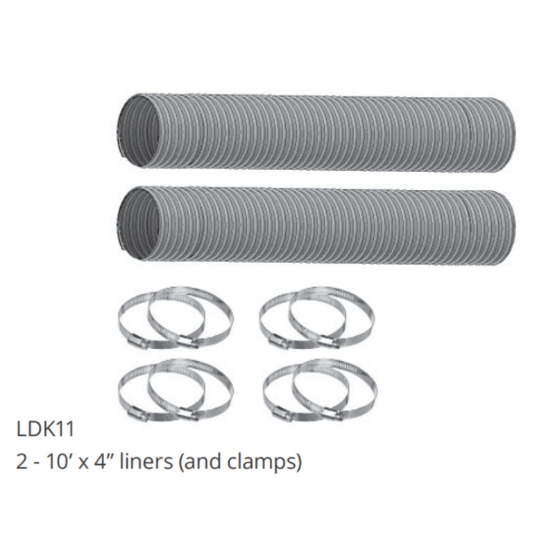 Valor 4" Aluminum 2-ply Flex Kit 2 x 10 ft lengths (1000 H3 Series) - LDK11