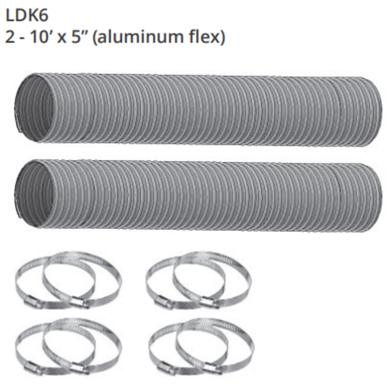 Valor 5" Aluminum 2-ply Flex Kit 2 x 10 ft lengths - LDK6