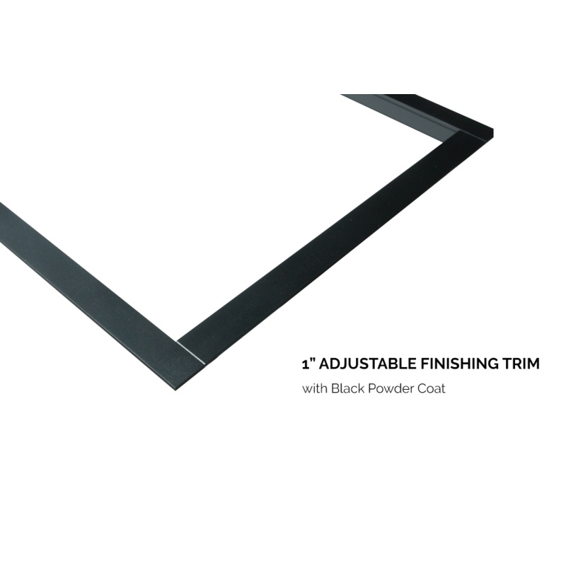 Valor Black 1" Finishing Trim (L1 Series) - 1575LFB