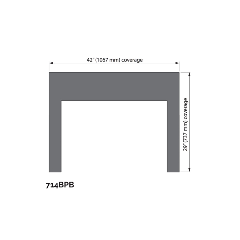 Valor Black 3-Sided Backing Plate (700 G3.5 Series) - 714BPB