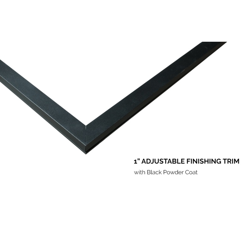 Valor Black Adjustable 1" Finishing Trim (L3 Series) - 1875LFB