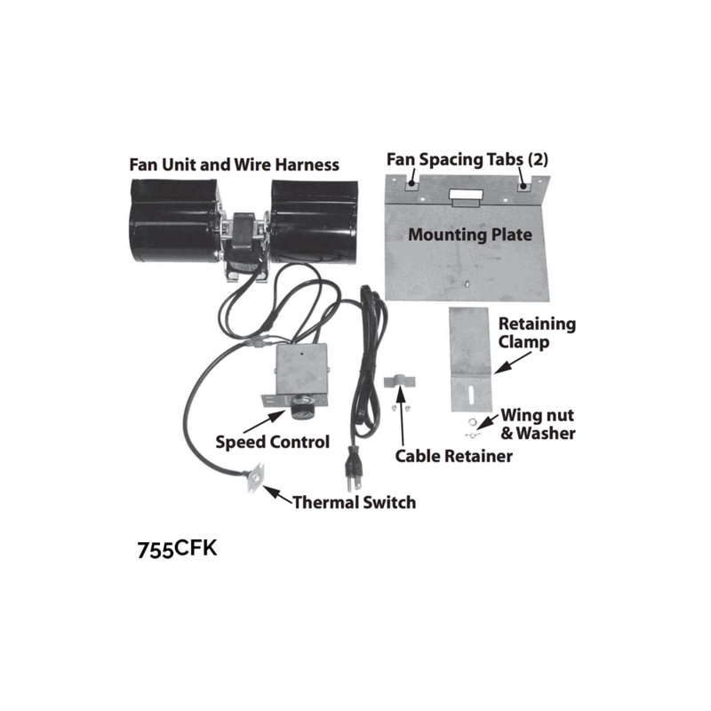 Valor Thermally Activated Circulating Fan Kit (534 Horizon & 650 H4 & 738/739 G3 Series) - 755CFK