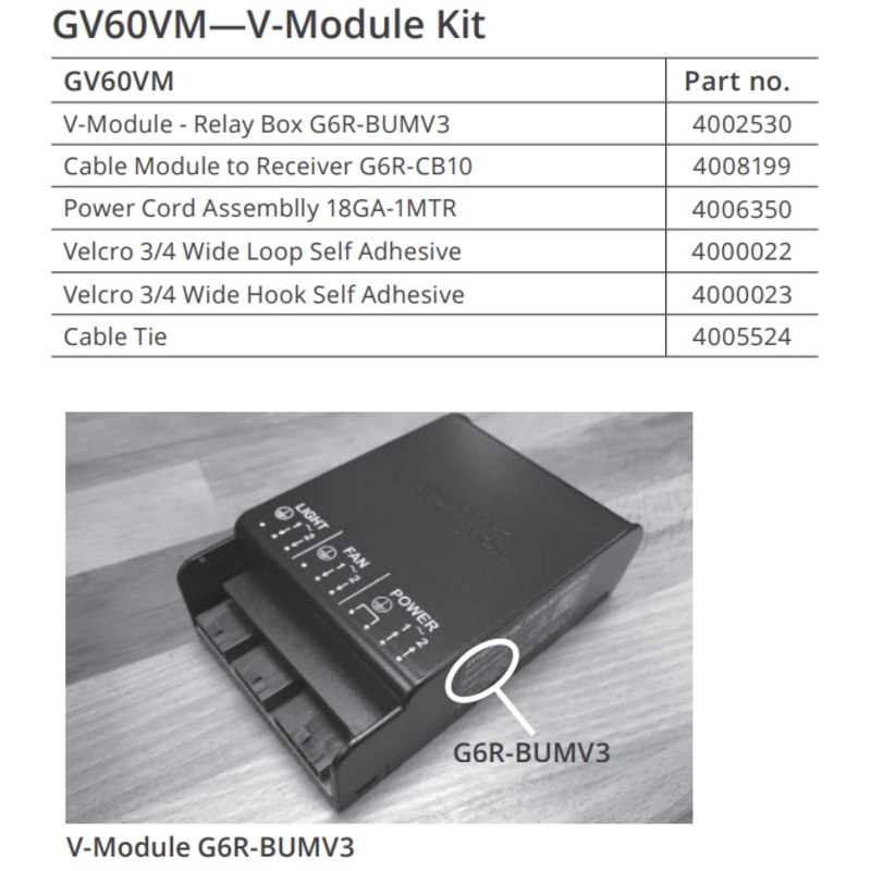 Valor V-module kit for GV60 - GV60VM