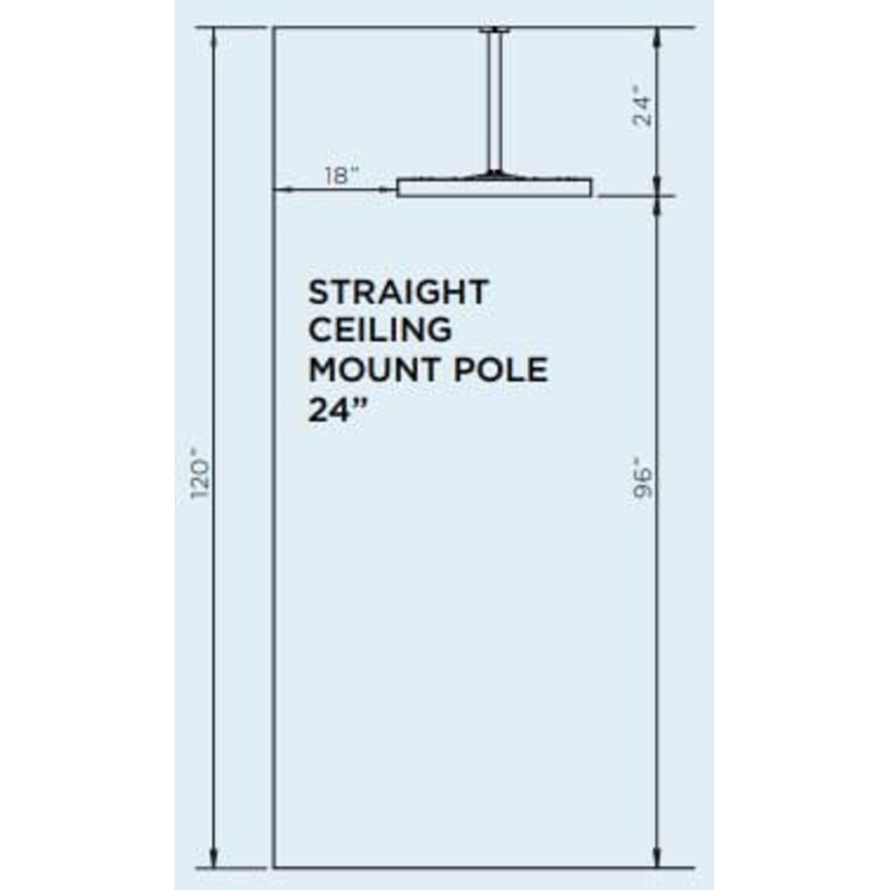 Bromic Eclipse Electric Ceiling Pole (24" Straight) - BH3230002
