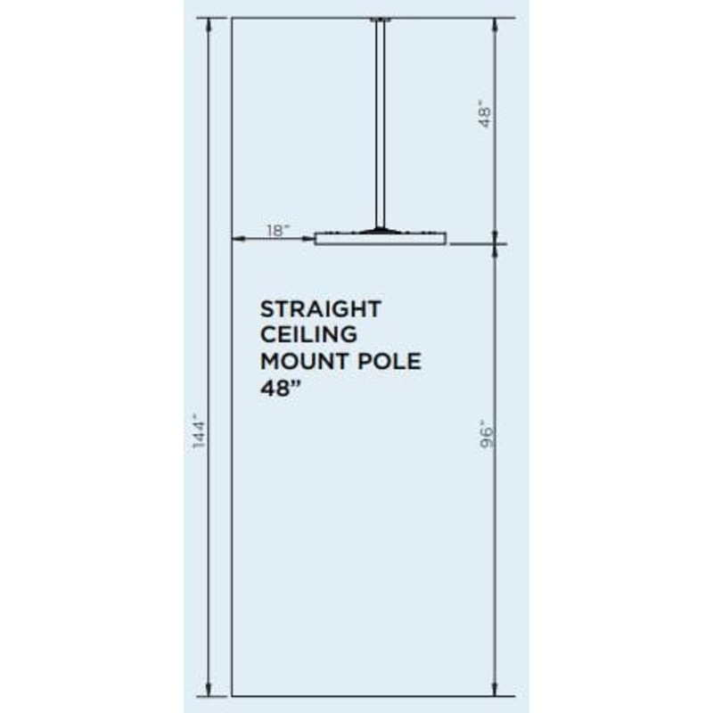 Bromic Eclipse Electric Ceiling Pole (48" Straight) - BH3230005