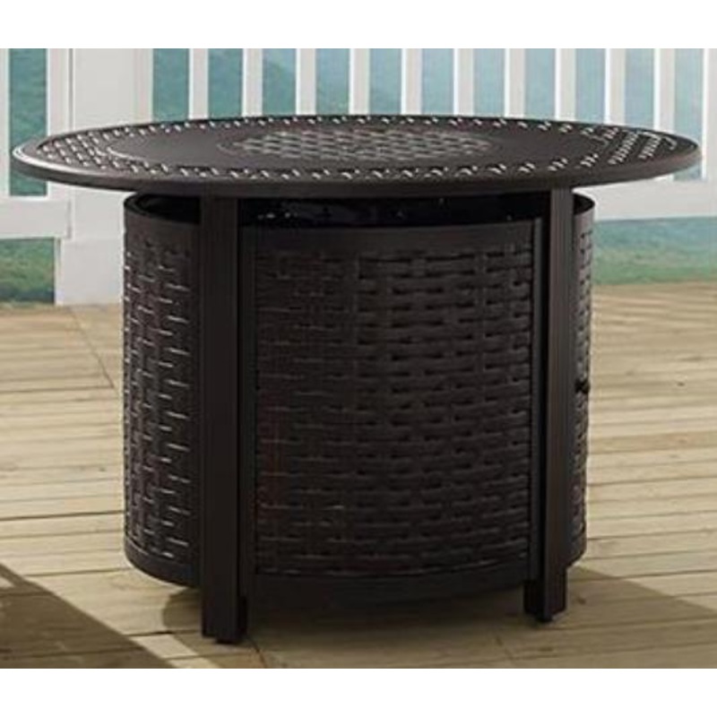 Jr Home Oval Aluminum Fire Table - Dark Bronze