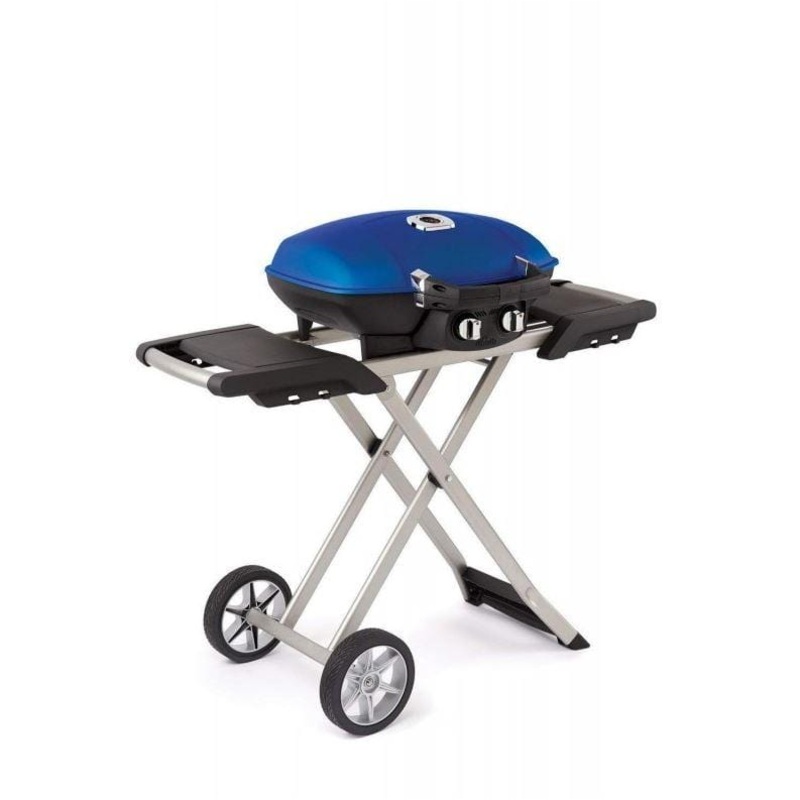 Napoleon TravelQ 285 X Portable Gas Grill + Scissor Cart (Blue) - TQ285X-BL-1