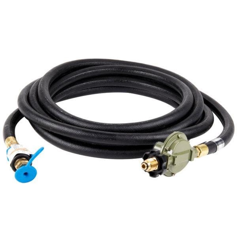 Crown Verity 1/2" x 25' Liquid Propane Gas Hose and Regulator Assembly for Single Inlet (SI) Propane Cooking Equipment - ZCV-5131