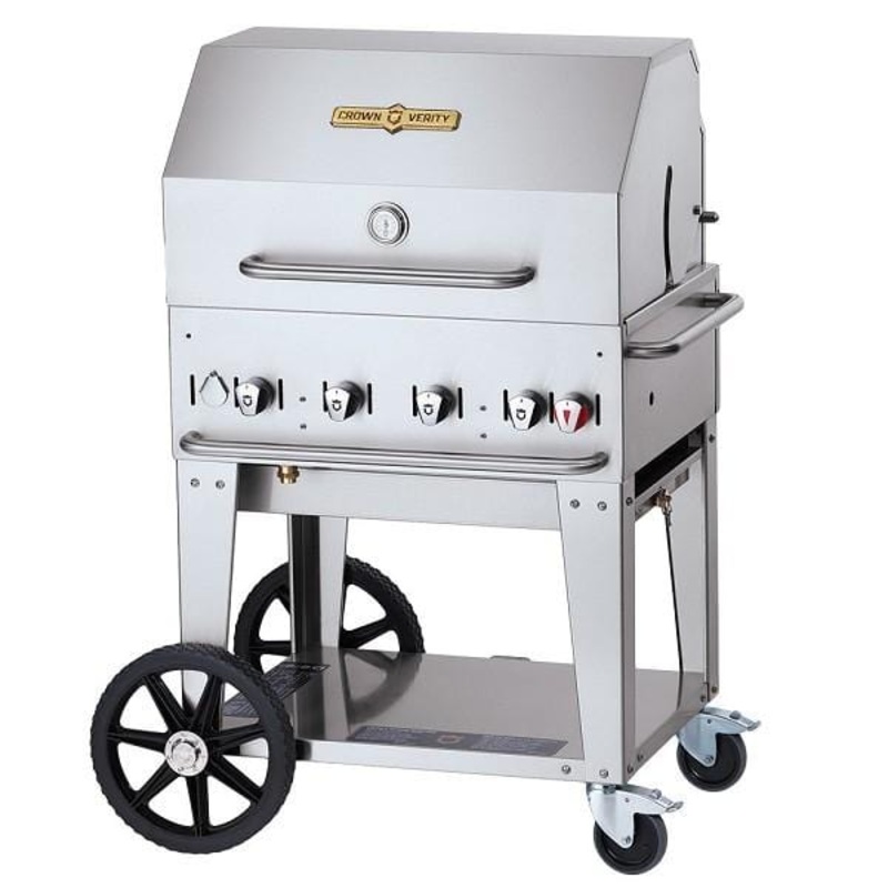 Crown Verity 30" Mobile Grill + RollDome Package