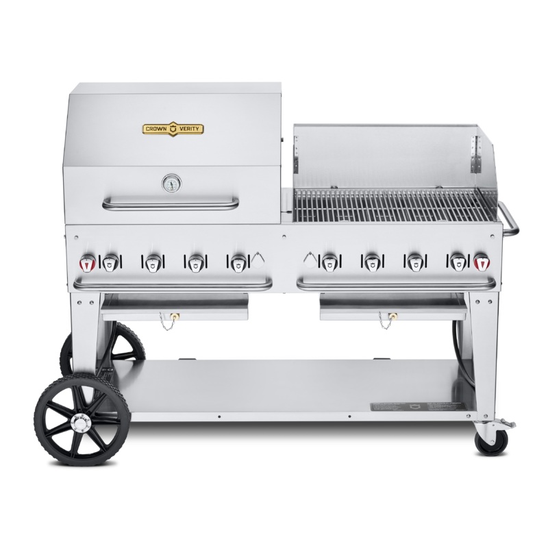 Crown Verity 60" Mobile Grill + WindGuard + RollDome Package