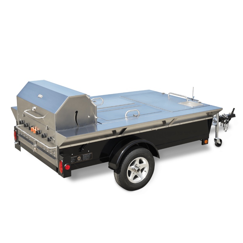 Crown Verity 69" Tailgate Grill with Beverage Compartments and Sink