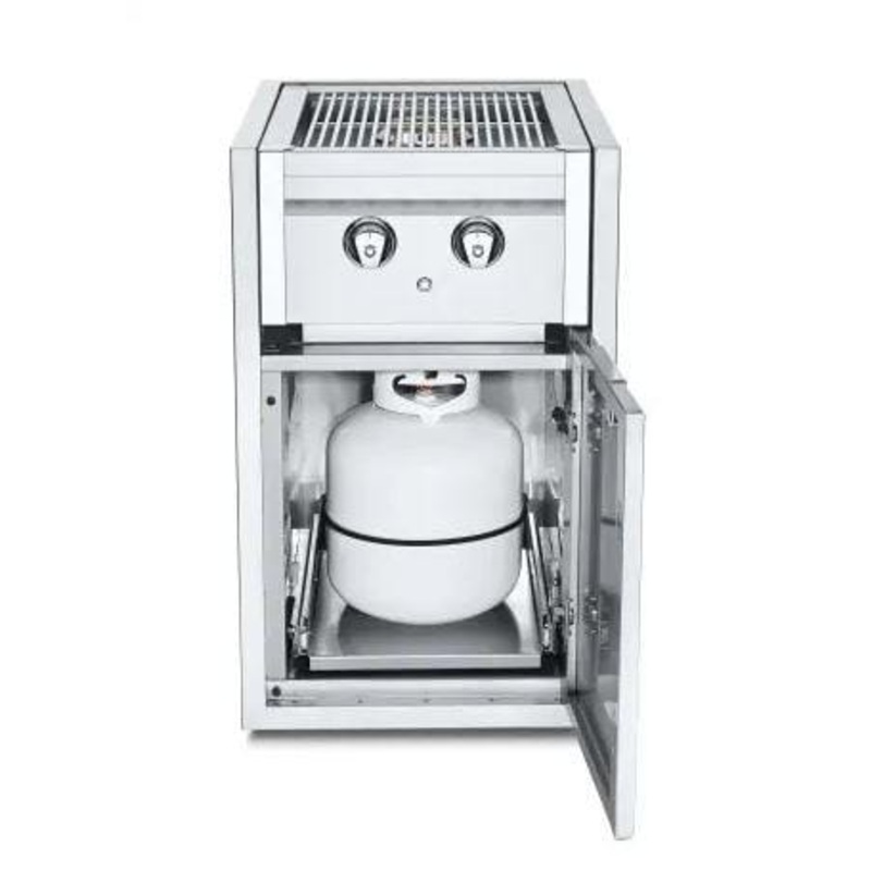 Crown Verity Infinite Series Small Built-In Cabinet with Dual Side Burner & Propane Holder - IBISC-SBLP-PH