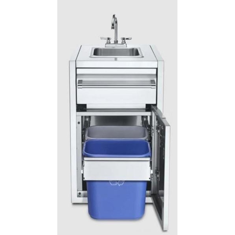 Crown Verity Infinite Series Small Built-In Cabinet with Sink & Garbage Holder - IBISC-SK-GH
