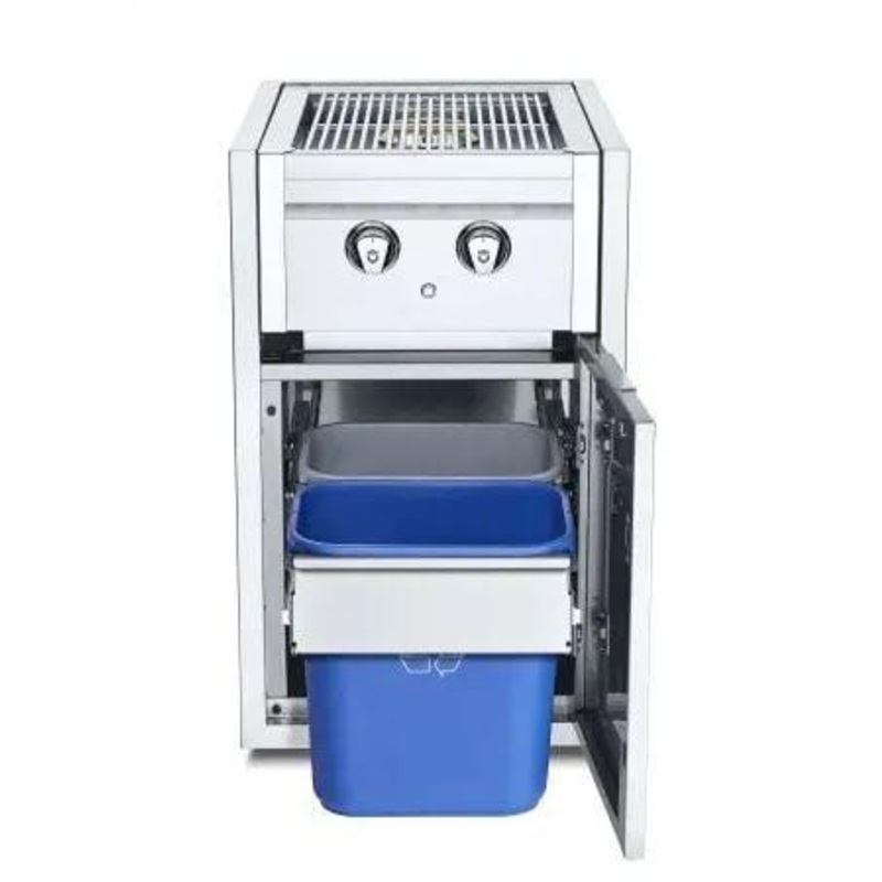 Crown Verity Infinite Series Small Cabinet with Built-In Dual Side Burner & Garbage Holder - IBISC-SBNG-GH