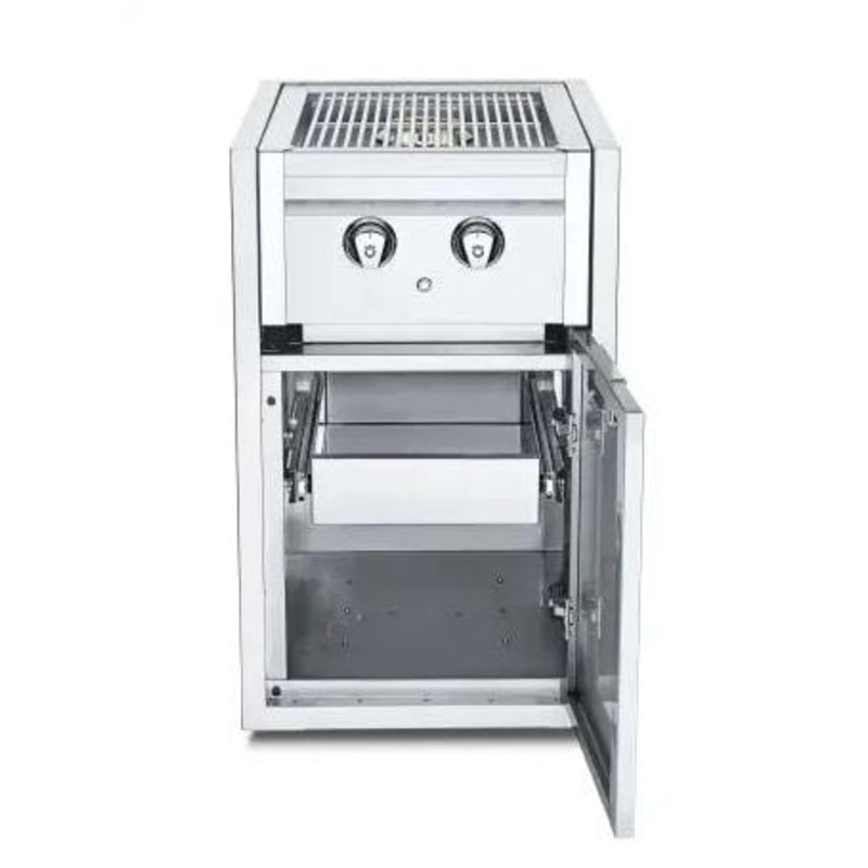 Crown Verity Infinite Series Small Cabinet with Built-In Dual Side Burner & Single Drawer - IBISC-SBNG-1D