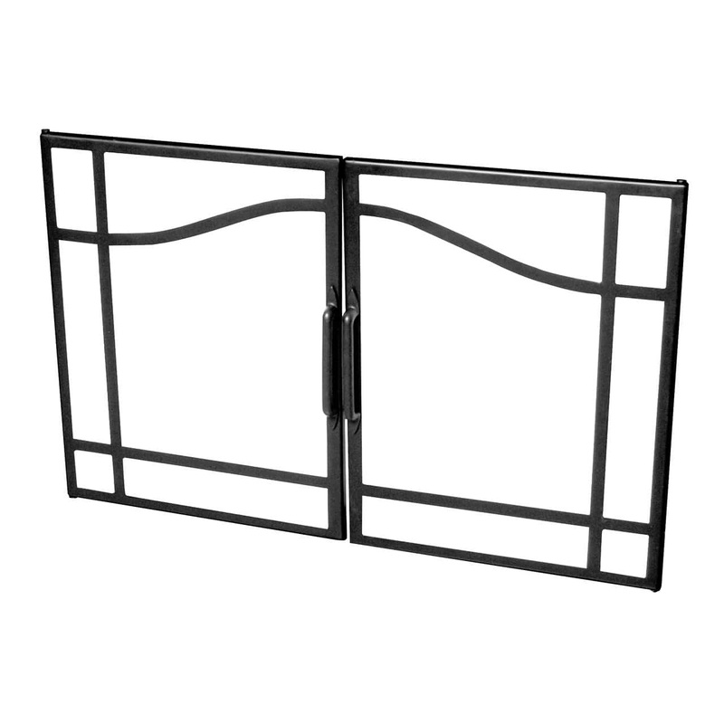 Dimplex Swing Glass Door w. Black Accents (39") - BFSDOOR39BLK
