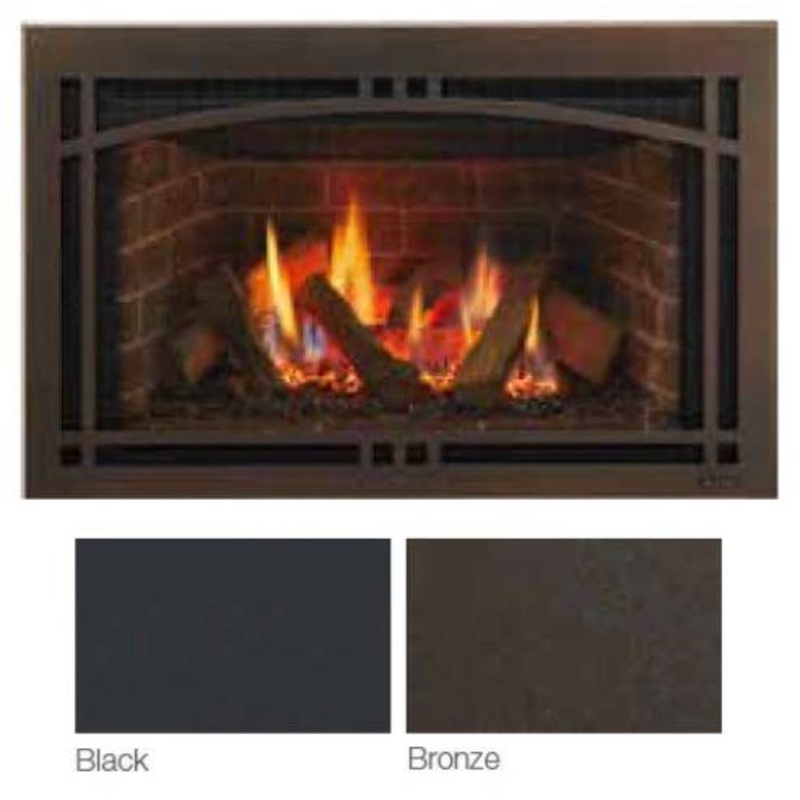 Majestic Black Contemporary Arch 25" Screen Front (Ruby Insert 25") - CASFI25BK
