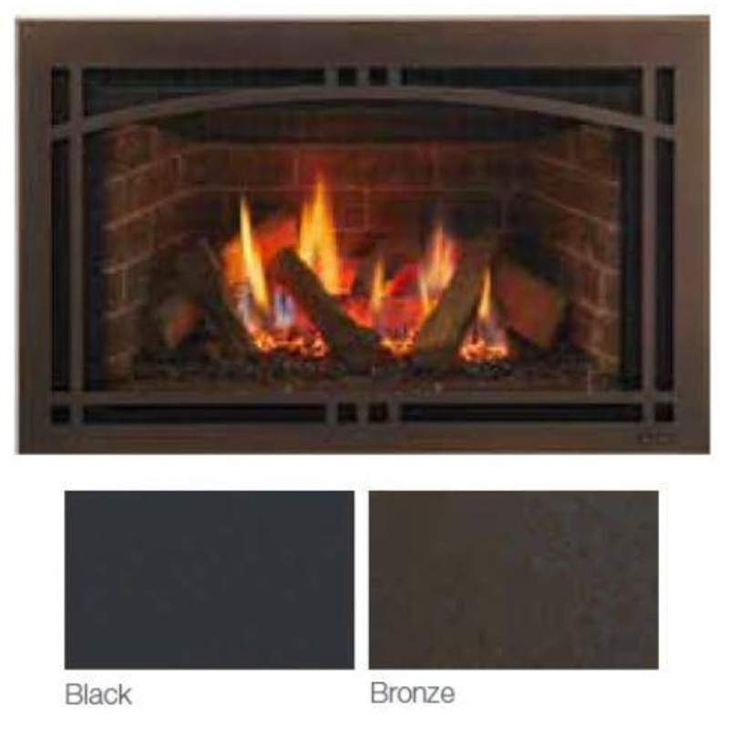 Majestic Black Contemporary Arch 35" Screen Front (Ruby Insert 35") - CASFI35BK