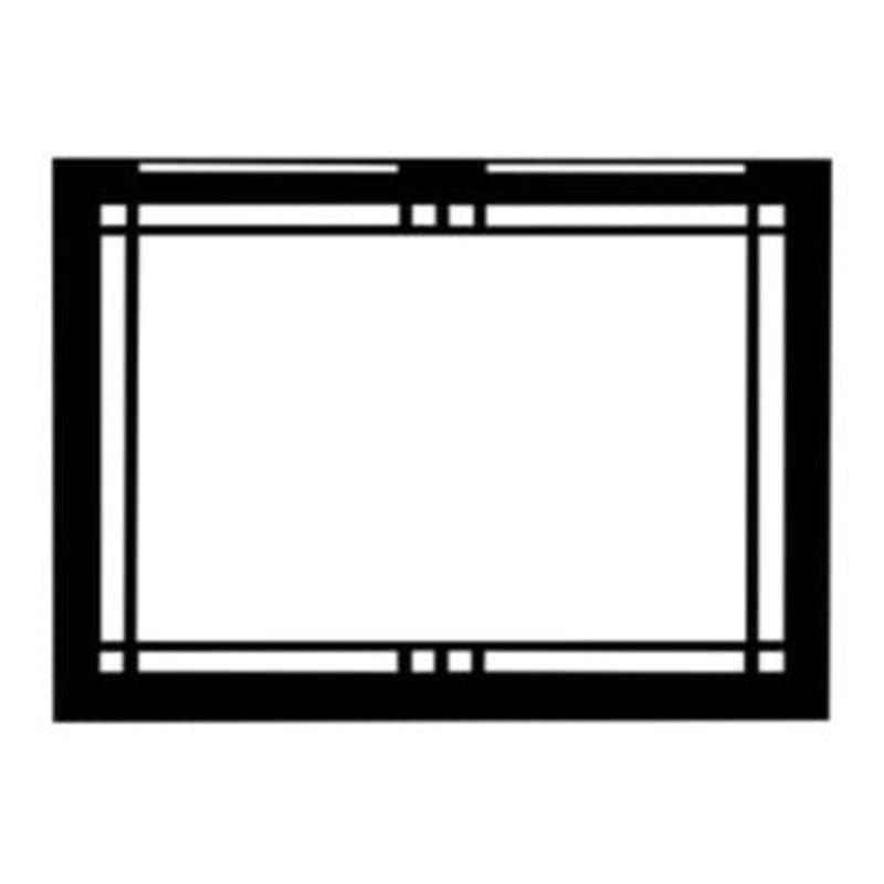 Majestic Black Contemporary Rectangular Door (Meridian 36 & Pearl II See-Through 36 Series) - CRD36BK