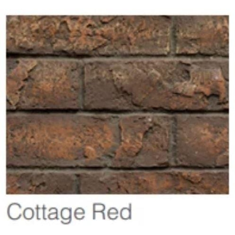 Majestic Cottage Red Traditional 35" Brick Interior Panels (Ruby Insert 35") - BRICKMI35CR