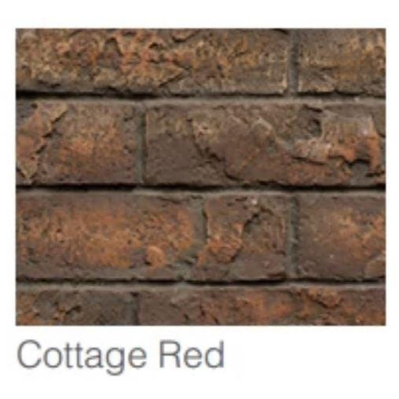 Majestic Cottage Red Traditional Brick Interior Panels (Jasper & Ruby Insert 30") - BRICKMI30CR