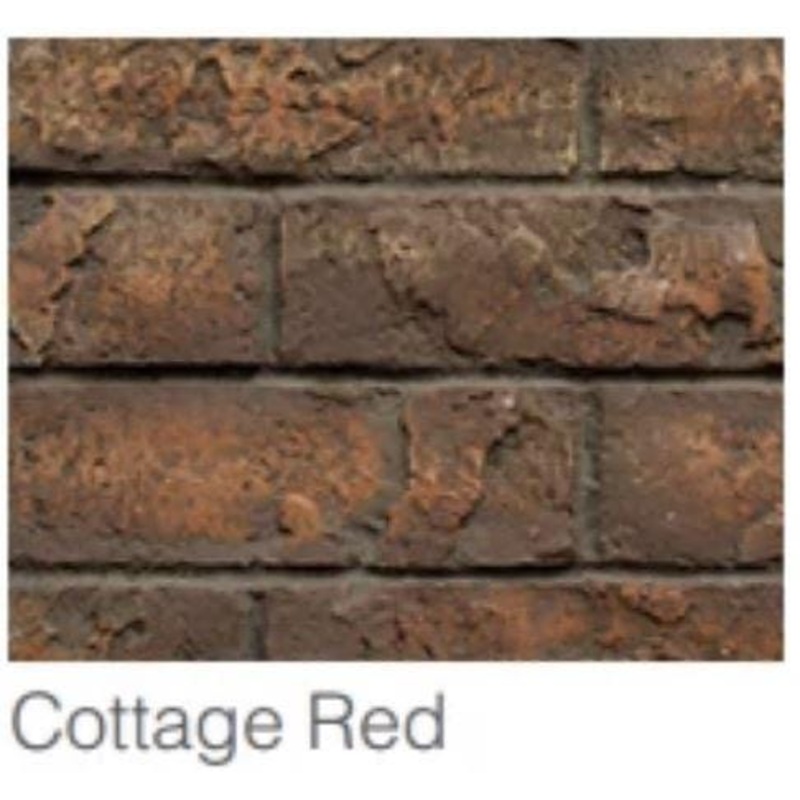 Majestic Cottage Red Traditional Brick Interior Panels (Ruby Insert 25") - BRICKMI25CR