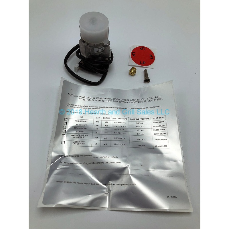 Majestic Natural Gas to Propane Gas Conversion Kit (Pearl II 36) - LPK-MS36-IFT