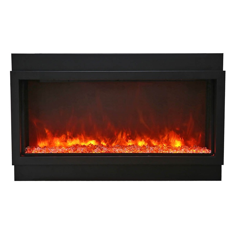 Amantii Panorama Deep Extra Tall 60 Indoor / Outdoor Built-in Electric Fireplace