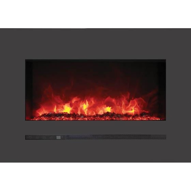 Amantii Wall/Flush-Mount 26" Electric Fireplace w/ Steel Surround