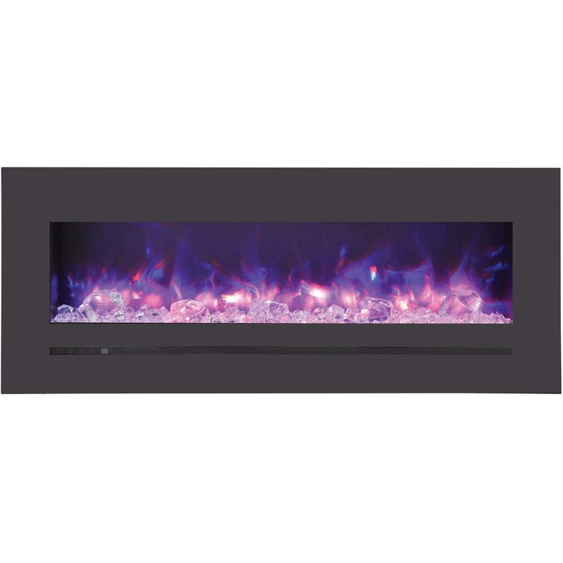 Amantii Wall/Flush-Mount 48" Electric Fireplace w/ Steel Surround