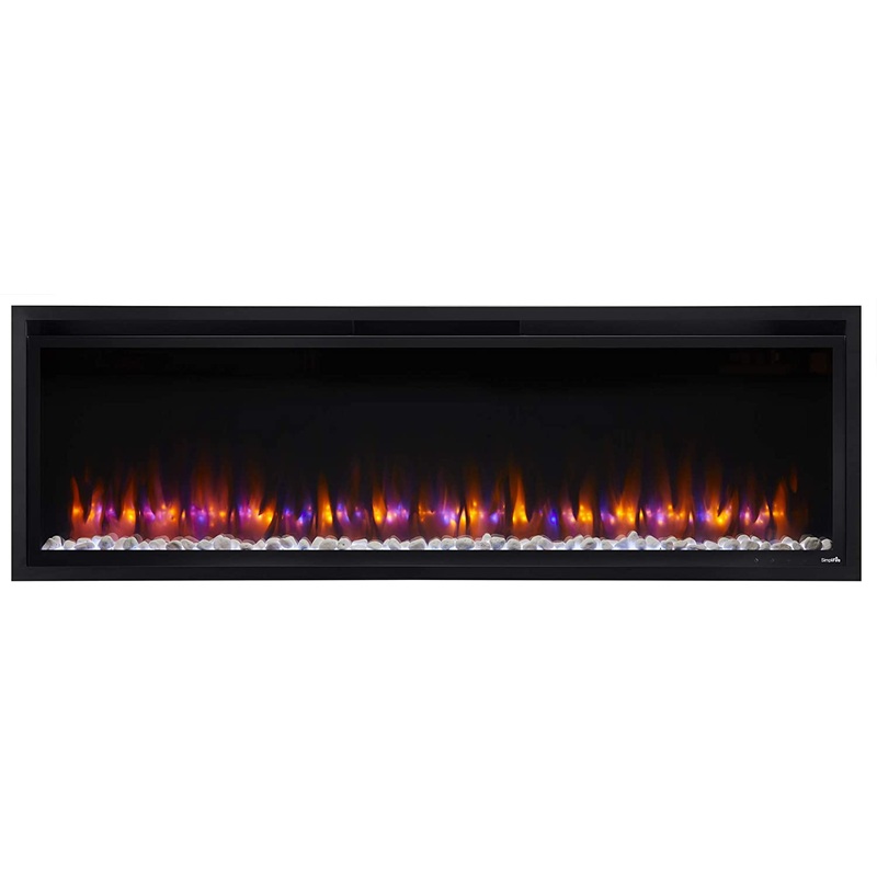 Simplifire 60" Allusion Platinum Linear Electric Fireplace