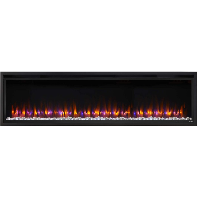Simplifire 72" Allusion Platinum Linear Electric Fireplace