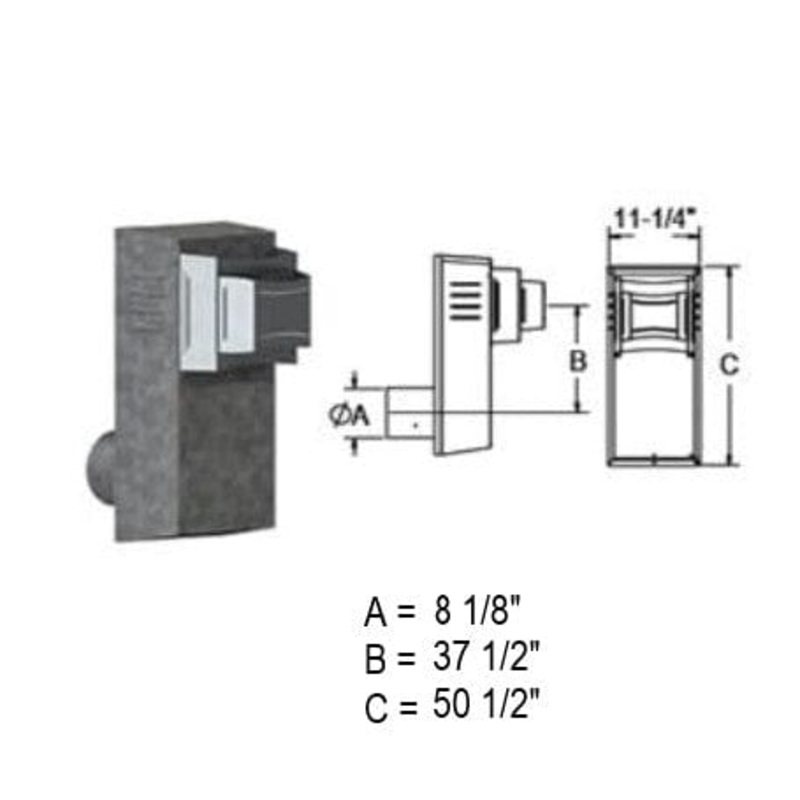 DuraVent 5x8 DVA 36" Snorkel - 58DVA-H2-SNK36